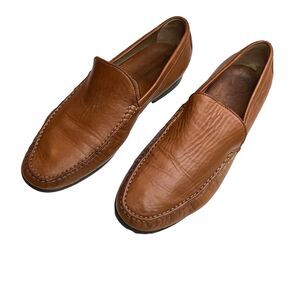 Johnston & Murphy Hawkins Venetian Slip-On Loafers Size 10.5 M Brown Sheepskin